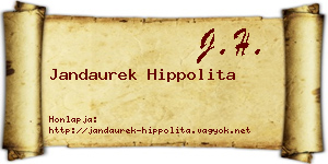 Jandaurek Hippolita névjegykártya