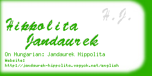 hippolita jandaurek business card